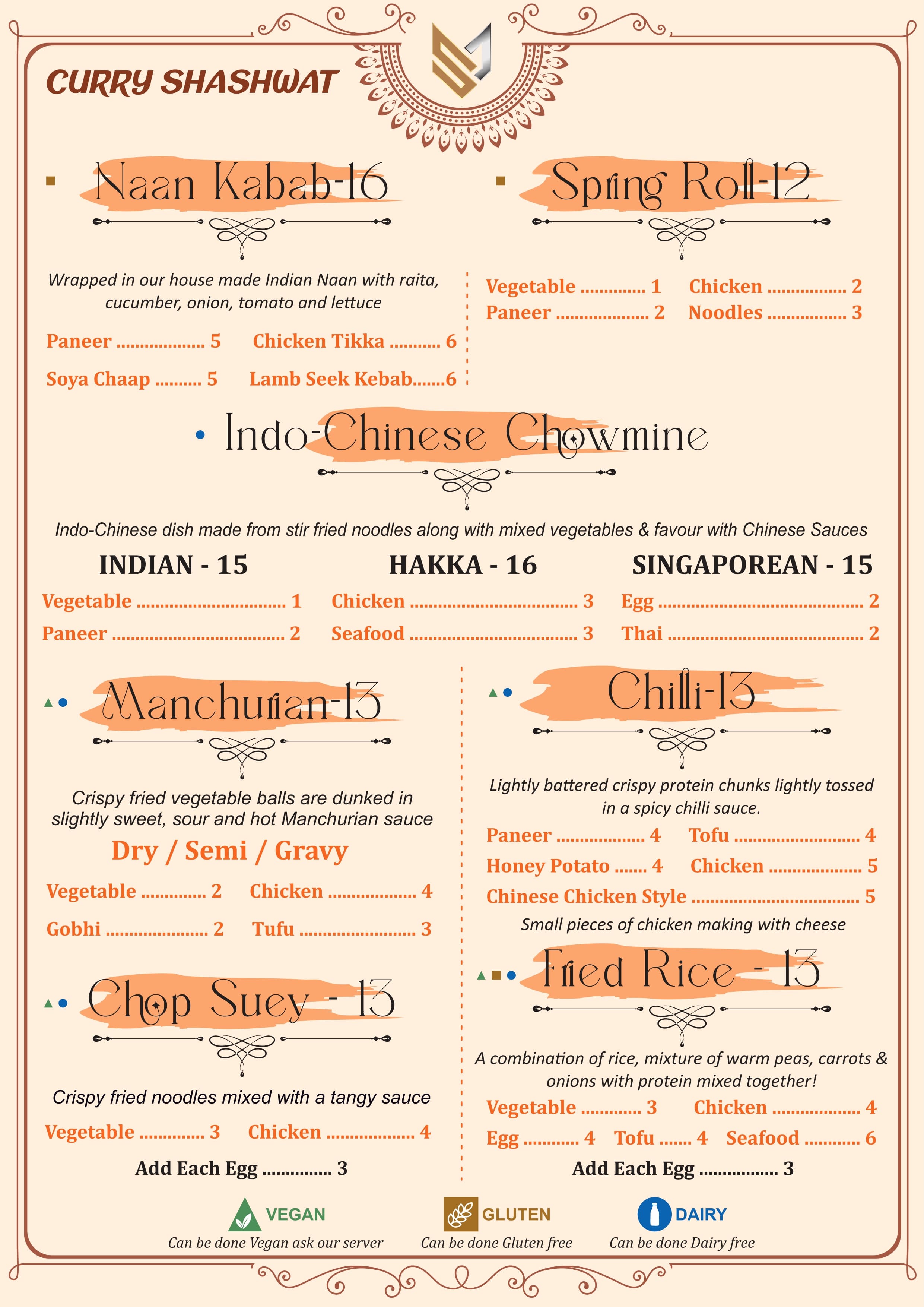 Menu page 3